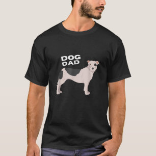 T-shirt Père de chien Terrier Pit Bull Américain Blanc Noi