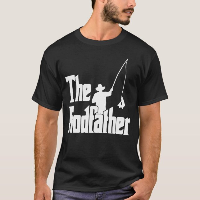 T-shirt Père de la barbe - Dieu Père Pêche (Devant)