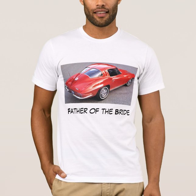 T-shirt Père de la Corvette de mariée (Devant)