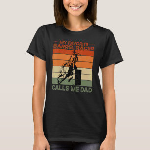 T-shirt Père de la course de tonneaux Cheval de rodéo occi