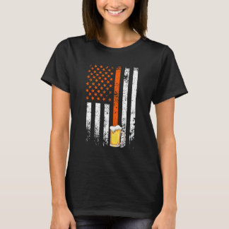 T-shirt Père de la journée des pères Usa Bière Hommes Buve