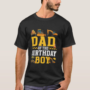 T-shirt Père de l'anniversaire Boy Construction Anniversai