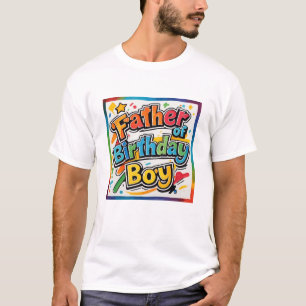 T-shirt Père De L'Anniversaire Garçon Fun Graphics