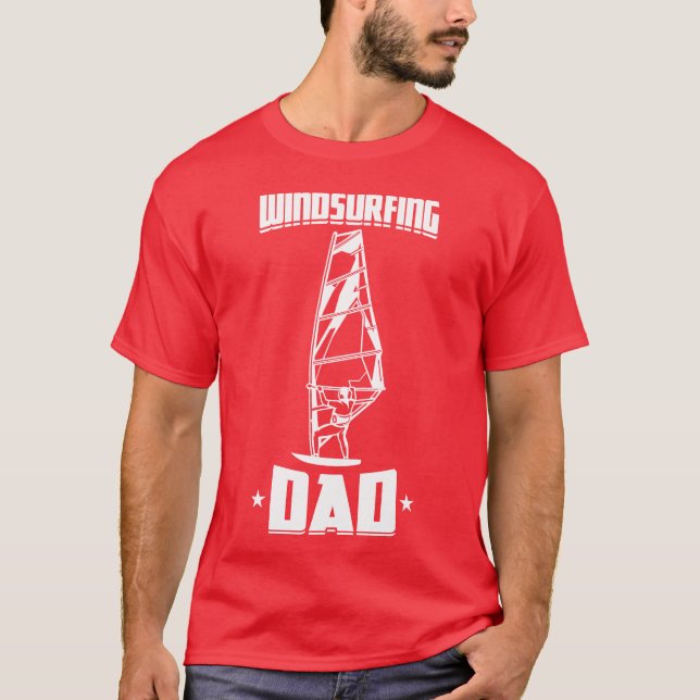 T-shirt Père de planche à voile rétro (Devant)