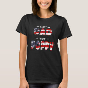 T-shirt Père des hommes - Premier papa maintenant Poppy Pa