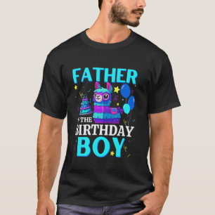 T-shirt Père drôle du garçon d'anniversaire Lama Fête d'an