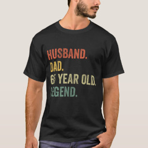 T-shirt Père du mari Grandpa Légende 65e citoyen âgé