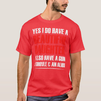 T-shirt Père D'Une Fille Fête des pères Cadeau Funny Papa 