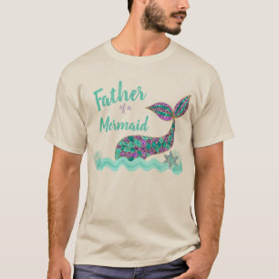 T-shirt Père d'une Sirène, chemise de fête d'anniversai