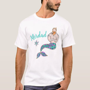 T-shirt Père d'une sirène, merdad de fête d'anniversair
