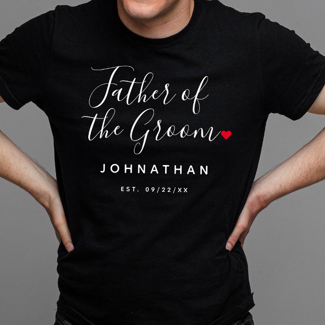 T-shirt Père Élégant Du Mariage Groom (Créateur téléchargé)