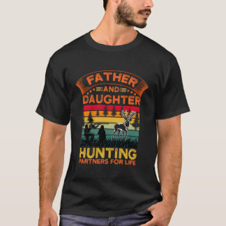 T-shirt Père Et Fille Partenaires De Chasse Pour Vie Fami