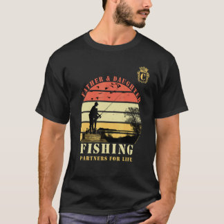 T-shirt Père Et Fille Partenaires De Pêche Pour La Vie Mon