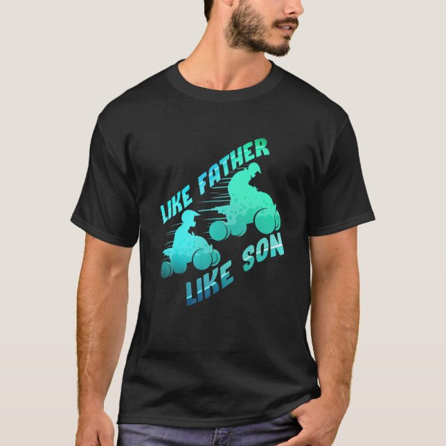 T-shirt Père Et Fils Coureurs Partenaires Pour Vélo De Vie (Devant)