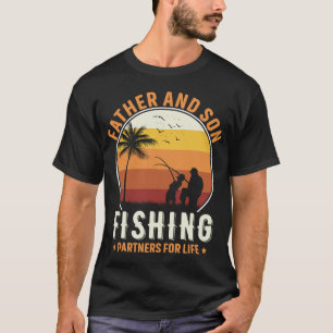 T-shirt Père et fils partenaires de pêche à vie Fisher