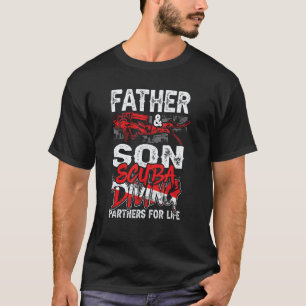 T-shirt Père et fils partenaires de plongée en scaphandre