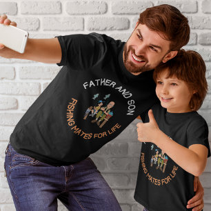 T-shirt Père et Fils Pêcher Mates à vie