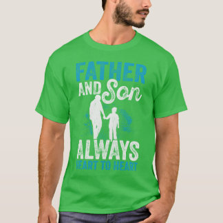 T-shirt Père et fils toujours coeur à coeur garçon