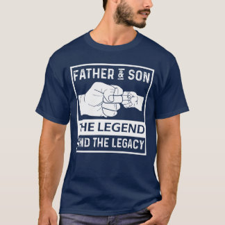 T-shirt Père Et Sonhe Légende Et ami Héritage
