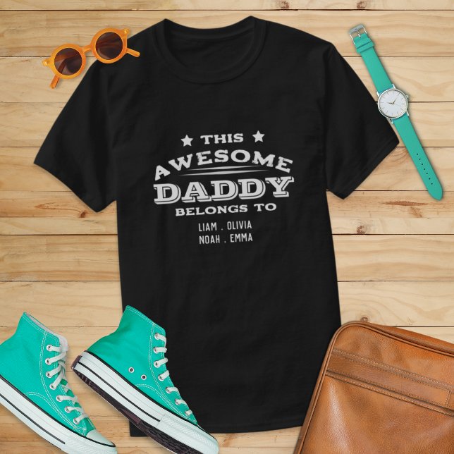 T-shirt Père fantastique Papa Pappa Appartient aux cadeaux (Créateur téléchargé)