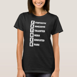 T-shirt Père Fantastique Talentueux Talentueux Ici Éducati