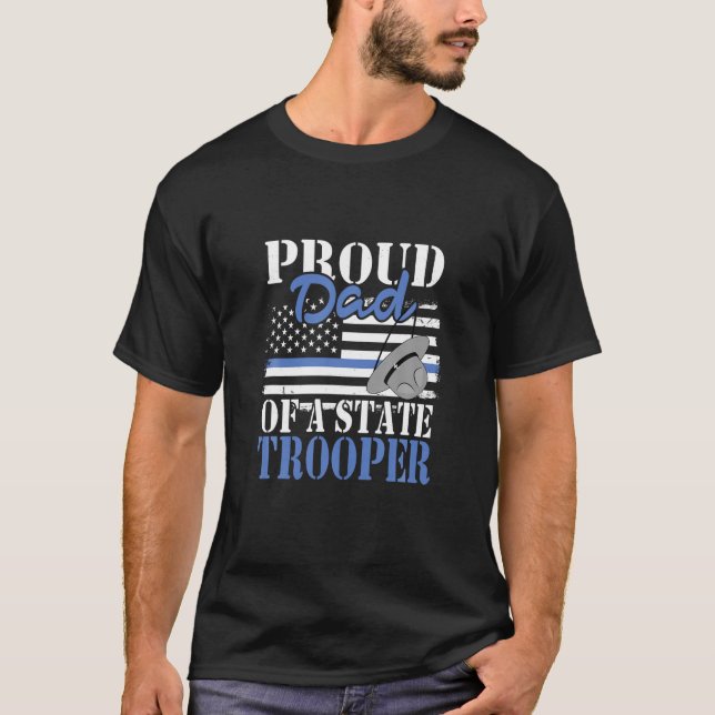 T-shirt Père fier d'un policier de l'État Gradua (Devant)