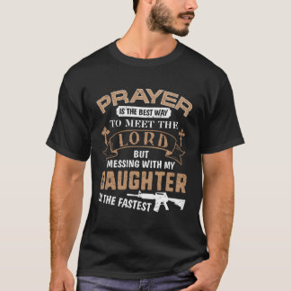 T-shirt Père Fier Papa Si Tu Mets Ma Fille