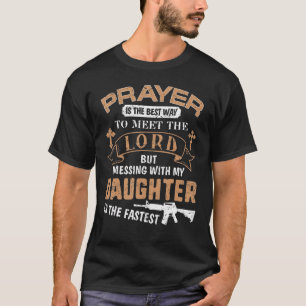 T-shirt Père Fier Papa Tee Si Tu Mains Ma Fille