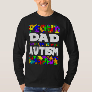 T-shirt Père Fière D'Un Autisme Guerrier Sensibilisation
