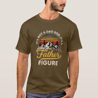 T-shirt Père Figure Funny Papa Bod Chemise