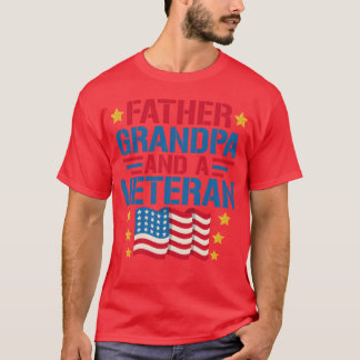 T-shirt Père Grand-Père Et Un Vétéran drôle