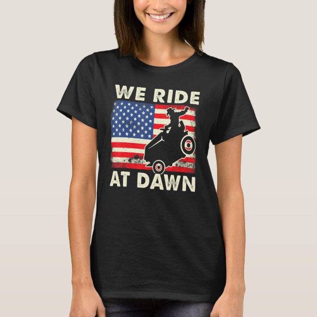 T-shirt Père Jour Jardin Nous Roulons À Dawn Pelouse Mower (Devant)