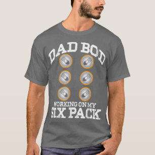 T-shirt Père Jour Papa Bod Travailler Sur Mon Si Pack Bièr