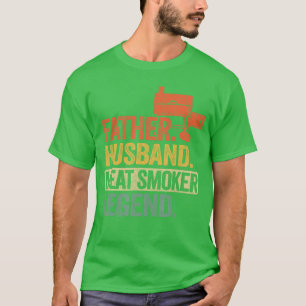 T-shirt Père Mari Fumeur de Viande Légende Grillade Papa V