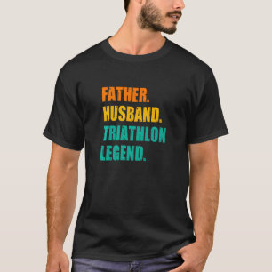 T-shirt Père Mari Triathlon Légende Runing Cycling Sp