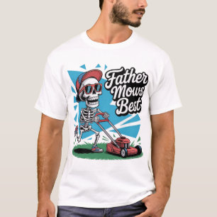T-shirt Père Mows Meilleur Squelette Papa Drôle Fête des p