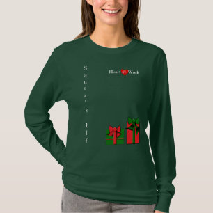 T-shirt Père Noël # 1 Coeur d'elfe au travail