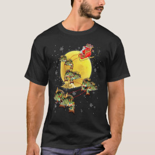 T-shirt Père Noël à cheval Mouth Bass Noël Pyjama Fis