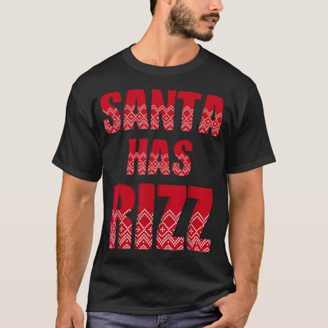 T-shirt Père Noël A Rizz Gen Alpha Slang Enseignant Noël (Devant)
