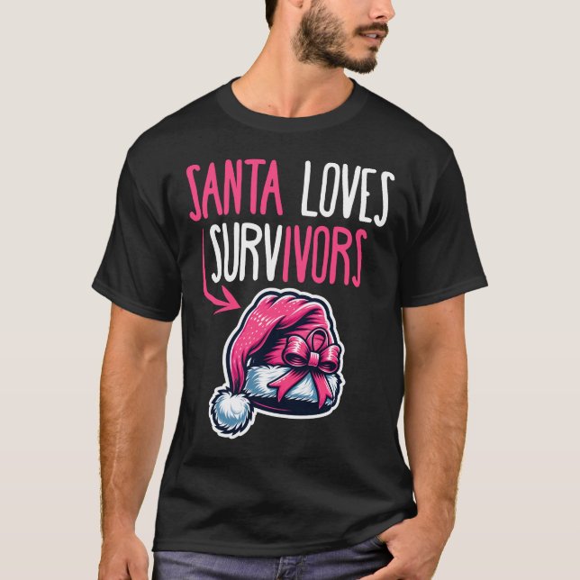T-shirt Père Noël aime les survivants (Devant)