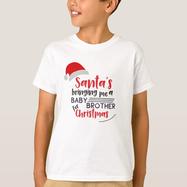 T-shirt Père Noël Apporter Chemise Frère Bébé - Enfants No (Devant)