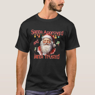 T-shirt Père Noël approuvé et Père Noël approuvé