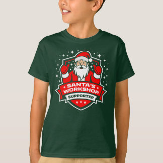 T-shirt Père Noël Atelier Supporter Fun Christmas