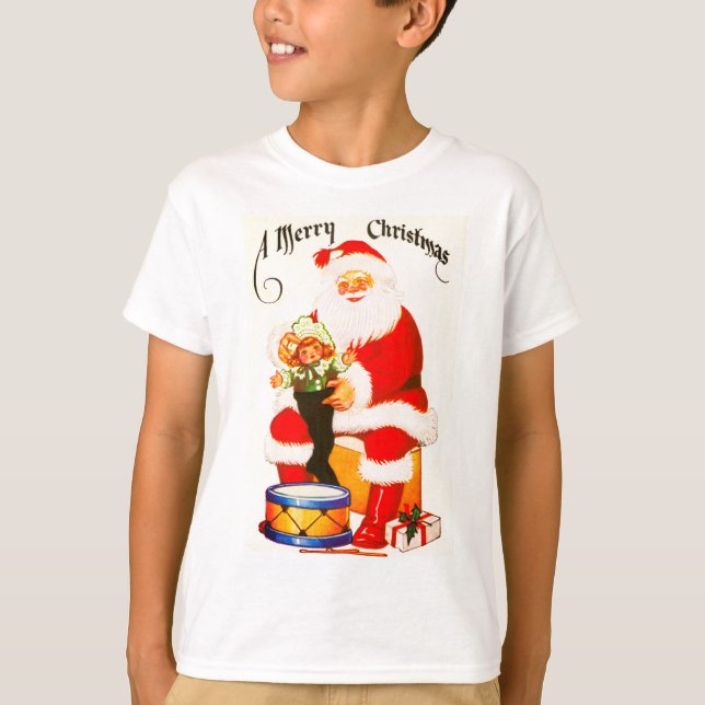 T-shirt Père Noël avec cadeaux (Devant)