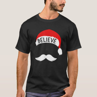 T-shirt Père Noël avec casquette de foi pour Noël ou Noël
