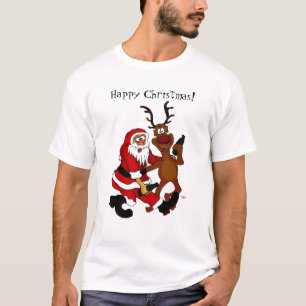 T-shirt Père Noël avec élan - Joyeux Noël