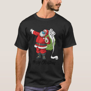 T-shirt Père Noël Avec Masque Visage Et Papier Toilette Dr