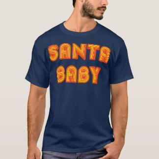 T-shirt Père Noël Baby Retro Text