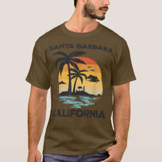 T-shirt Père Noël Barbara California BeachSurf Vacances d'