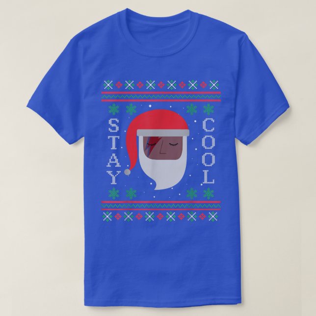 T-shirt Père Noël Black Stay Cool Melanin Star Christmas l (Design devant)